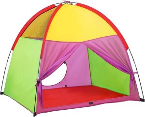 10 Camping Birthday Party Tents for Fun Outdoor Celebrations: ATDAWN Kids Play Tent, Kids Pop Up Tent, Camping Playground, Indoor/Outdoor Children Playhouse for Boys and Girls, Rainbow Color