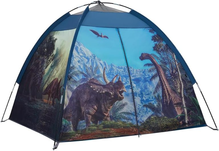 10 Camping Birthday Party Tents for Fun Outdoor Celebrations: Dinosaur Kids Play Tent-61”x61”x45”Realistic Dinosaur Kids Tent Indoor & Outdoor, Pop Up Play House for Kid, Boys & Girls Age 3-12