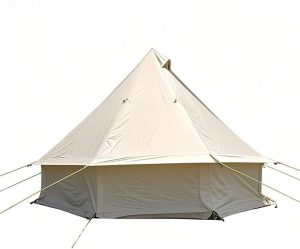 Spacious 4 Person Yurt Tent with Stove Jack, 4-Season Glamping Bell Tent, Waterproof 210D Oxford Cloth, for Family Camping & Outdoor Parties, 9.8x9.8x6.6 FT